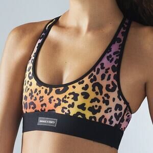Savage x Fenty Womens Lineup Low-Impact Sports Bra Caramel Leopard Print, Medium